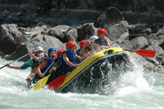 Rafting with family or friends